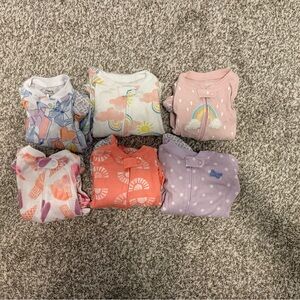 Carters Colorful Baby Onesies Set-6 total